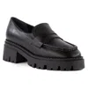 Seychelles Meridian Womens Leather Slip On Loafers In Black