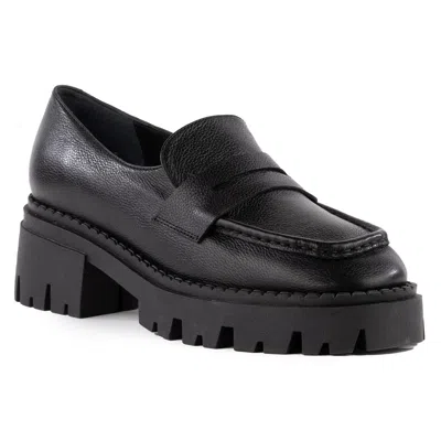 Seychelles Meridian Womens Leather Slip On Loafers In Black