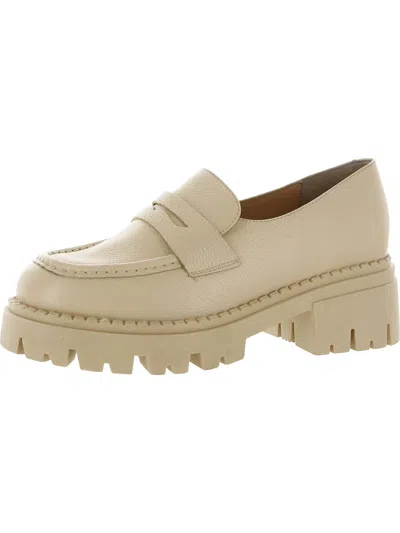 Seychelles Meridian Womens Leather Slip On Loafers In Neutral