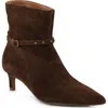 Seychelles Milan Pointed Toe Kitten Heel Bootie In Brown