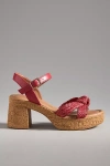 Seychelles Musical Platform Heeled Sandals In Red
