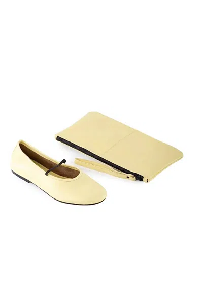 SEYCHELLES NEON MOON BALLET FLAT (TRAVEL DUO) IN PALE LIME