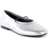 Seychelles Neon Moon Metallic Mary Jane Flat In Silver