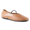 Seychelles Neon Moon Womens Solid Leather Ballet Flats In Tan