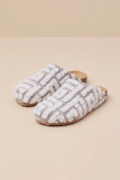 Seychelles New Routine Beige And Natural Shearling Mules