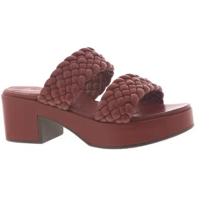 Seychelles Novelty Womens Leather Woven Heel Sandals In Multi