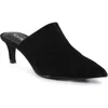 Seychelles Obsession Pointed Toe Kitten Heel Mule In Black