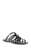 Seychelles Off The Grid Womens Strappy Leather Slide Sandals In Black