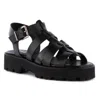 Seychelles On The Road Womens Leather Ankle Strap Strappy Sandals In Black