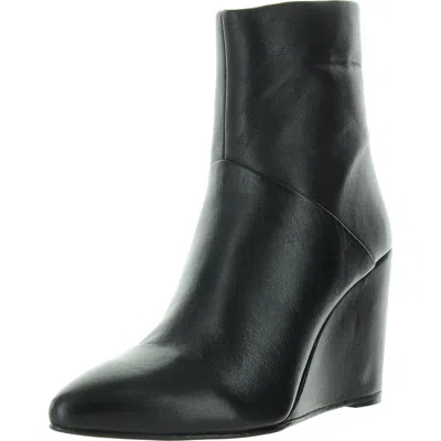 Seychelles Only Girl Womens Zipper Faux Leather Wedge Boots In Black