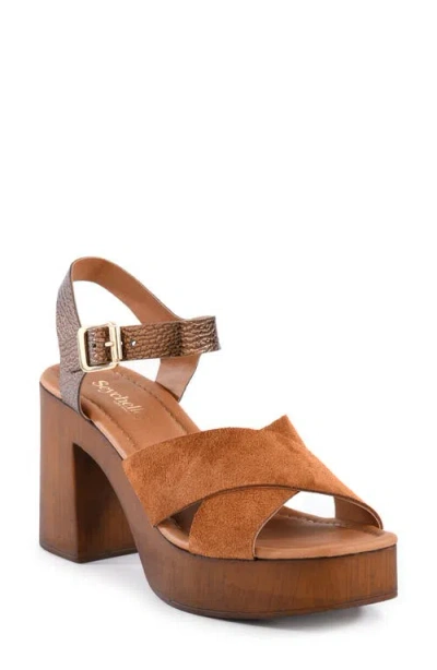 Seychelles Paloma Platform Wedge Sandal In Tan-bronze