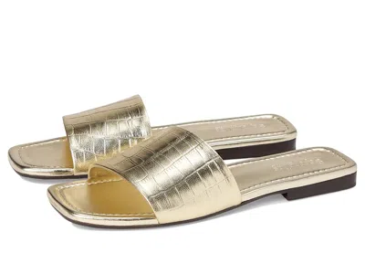 Seychelles Paris Croco Leather Slide In Gold