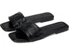 Seychelles Portland Womens Woven Leather Slide Sandals In Black