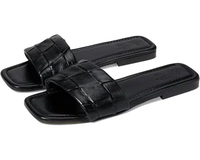 Seychelles Portland Womens Woven Leather Slide Sandals In Black