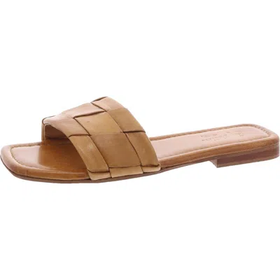 Seychelles Portland Womens Leather Open Toe Slide Sandals In Brown