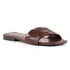 Seychelles Portland Womens Woven Leather Slide Sandals In Brown