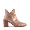 SEYCHELLES PRETTY LITTLE BIRD BOOTIE IN ROSE GOLD METALLIC