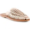 Seychelles Woven Leather Mule In Gold