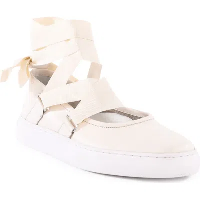 Seychelles Ribbons Ankle Wrap Flat In Neutral