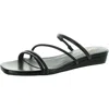 Seychelles Rock Candy Sandals Womens Solid Leather Strappy Sandals In Black