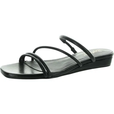 Seychelles Rock Candy Sandals Womens Solid Leather Strappy Sandals In Black
