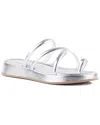 Seychelles Rule The World Womens Faux Leather Criss-cross Slide Sandals In Metallic