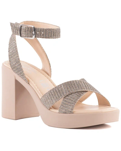 Seychelles Sand Castle Platform Ankle Strap Sandal In Silver