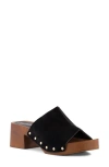 Seychelles Scene Womens Studded Suede Block Heels In Black