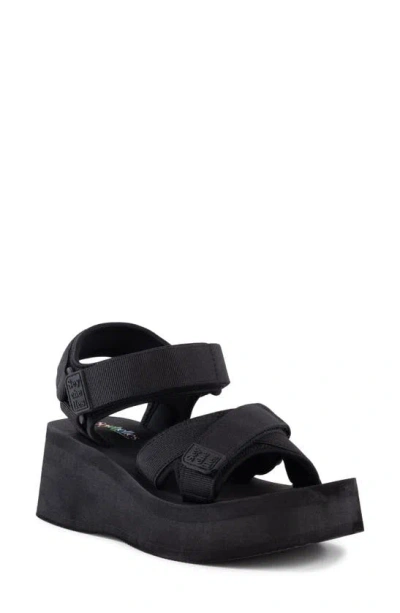 Seychelles Serenade Platform Wedge Sandal In Black