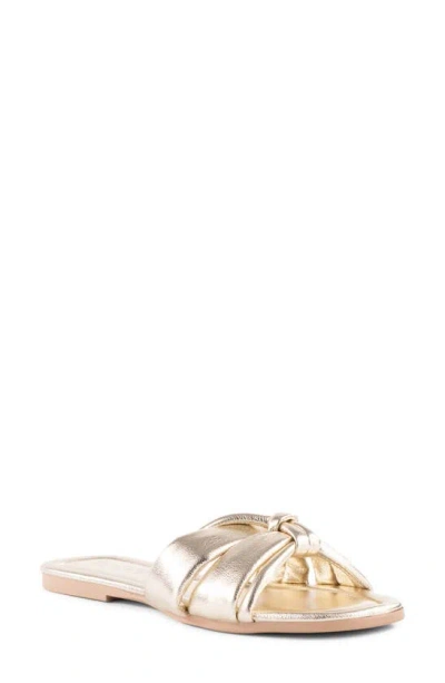 Seychelles Shades Of Cool Slide Sandal In Light Gold