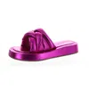 Seychelles Sirens Womens Criss-cross Leather Slide Sandals In Purple
