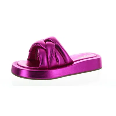 Seychelles Sirens Womens Criss-cross Leather Slide Sandals In Purple