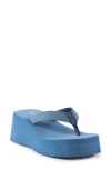 Seychelles Skyscraper Platform Flip Flop In Blue
