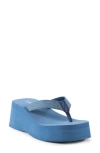 Seychelles Skyscraper Platform Flip Flop In Blue