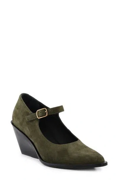 Seychelles Sparks Ankle Strap Wedge Pump In Green