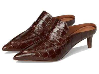 Seychelles Stunner Croco Leather Mule In Brown