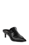 Seychelles Stunner Crinkle Leather Mule In Black
