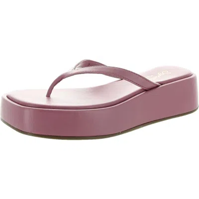 Seychelles Sunflower Womens Solid Vegan Leather Platform Sandals In Pink
