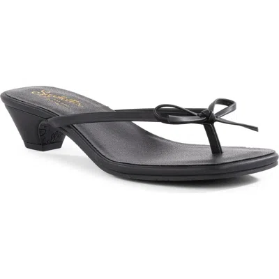 Seychelles Sunset Beach Kitten Heel Sandal In Black