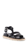 Seychelles Tangelo Womens Strappy Leather Platform Sandals In Black