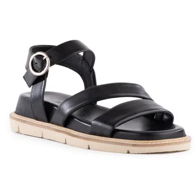 Seychelles Tangelo Womens Strappy Leather Platform Sandals In Black