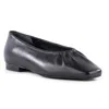 Seychelles The Little Things Womens Metallic Leather Ballet Flats In Black