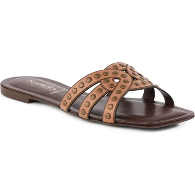 Seychelles Treasure Studded Slide Sandal In Brown