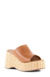 Seychelles Tulip Womens Woven Leather Platform Sandals In Tan
