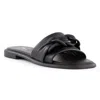 Seychelles Tulum Womens Chain Leather Slide Sandals In Black