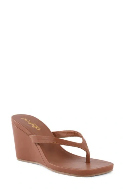 Seychelles Uptown Wedge Flip Flop In Brown