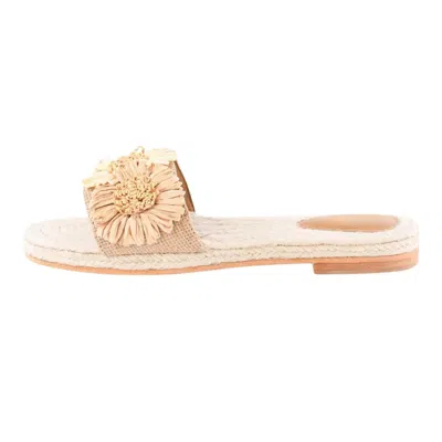 SEYCHELLES WOMEN'S BOTANICAL GARDENS FLOWER SANDALS IN VANILLA