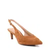 SEYCHELLES WOMEN'S CANDLELIGHT SLINGBACK PUMP IN TAN SUEDE