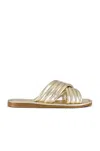 Seychelles Women's Cross Slip-on Flat Sandals In Gold In Gold