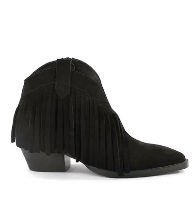 Seychelles Women's Easy Come Easy Go Fringe Booties In Black